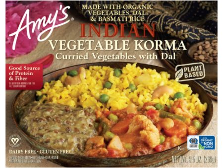 Amy s - Plant-Based Indian Vegetable Korma, 9.5oz For Sale