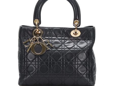 Dior Medium Cannage Lady Dior (SHG-LLvfRf) Fashion